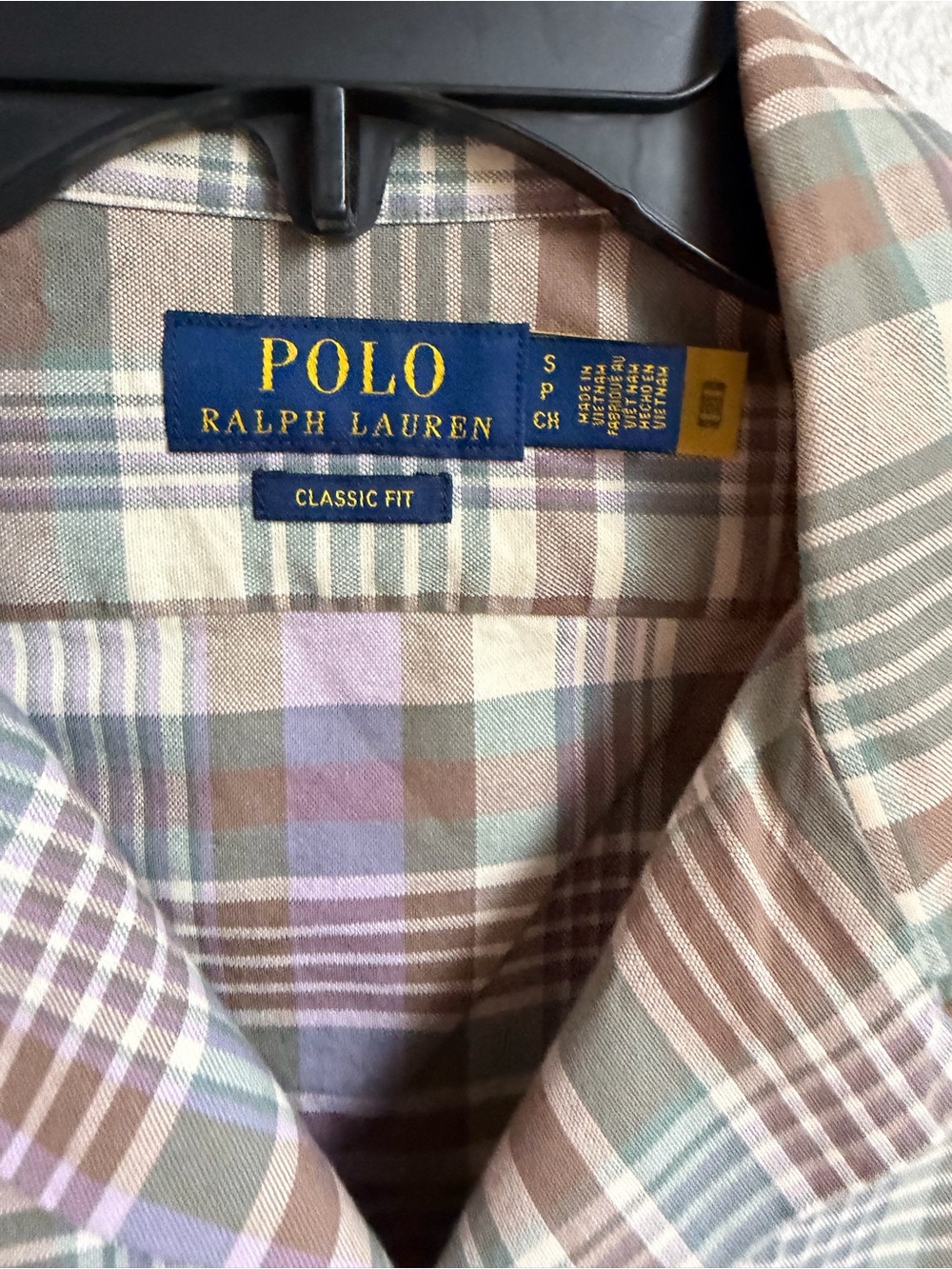 NWT POLO Ralph Lauren Plaid Oxford Camp Shirt Sz S - Picture 6 of 9